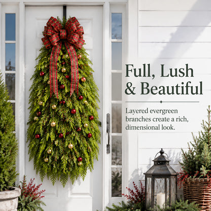 🔥Christmas Sale 50% OFF 🎄Handmade Christmas Tree Wreath for Front Door