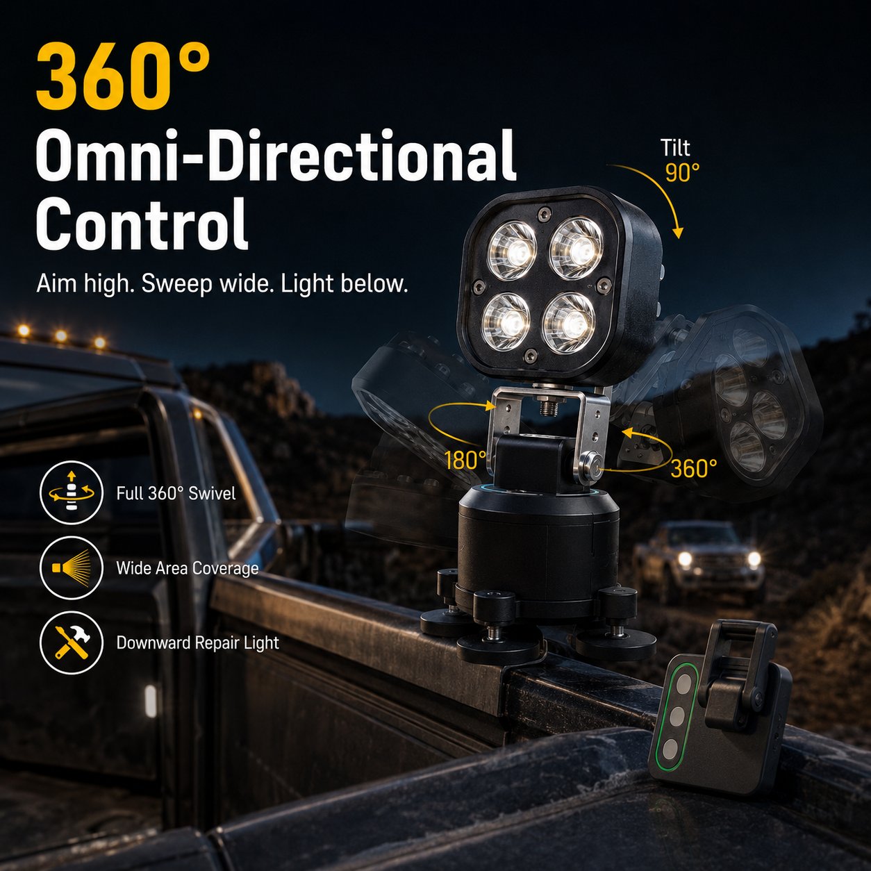 🏕️ Omni-Directional Magnetic LED Pod Light