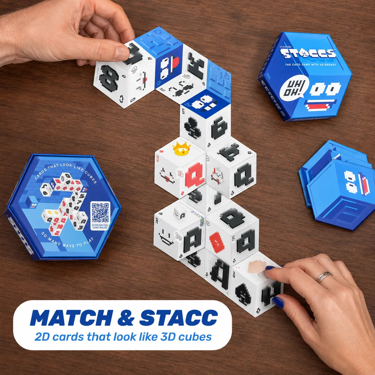 Isometric Pixel‑Cube Optical Illusion Tabletop Puzzle 3D Spatial Building Game For Family & Game‑Night Gathering