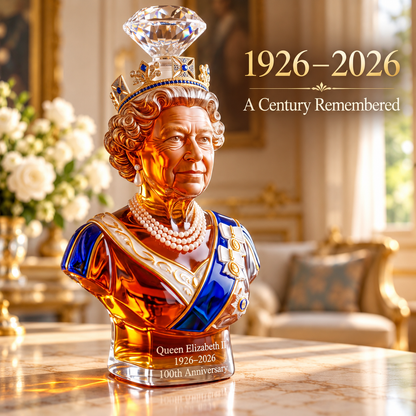 👑QUEEN ELIZABETH II 100TH ANNIVERSARY WHISKEY BOTTLE