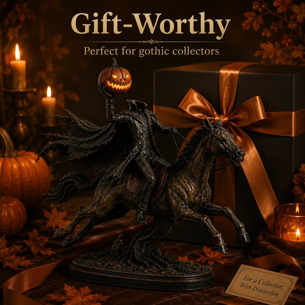 ⏰Limited Stock 50% OFF - 🎃🏇Midnight Chase Headless Horseman Statue