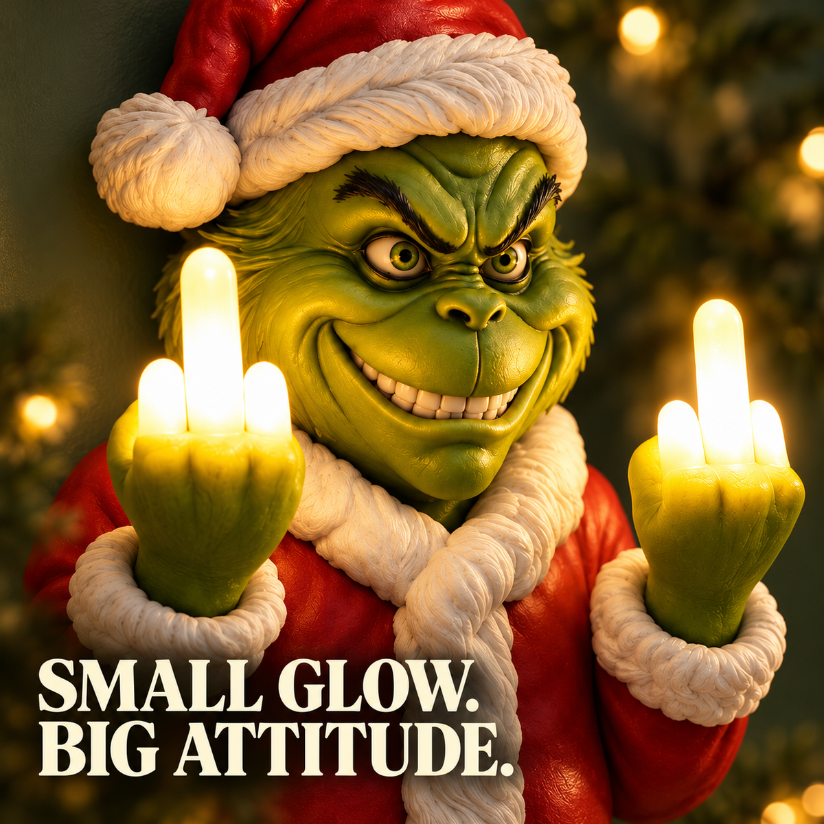 Grump LED Christmas Wall Light – Small Glow, Big Attitude