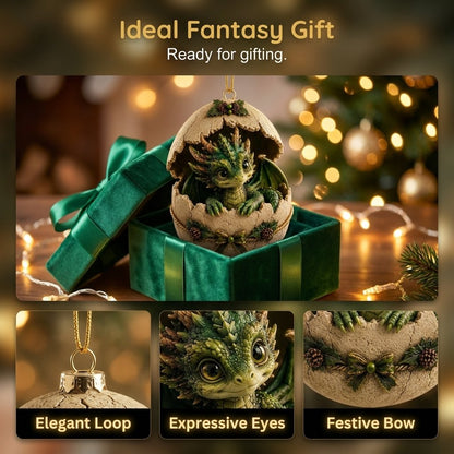 🐉🔥 Legendary Dragon Hatchling Egg Ornament