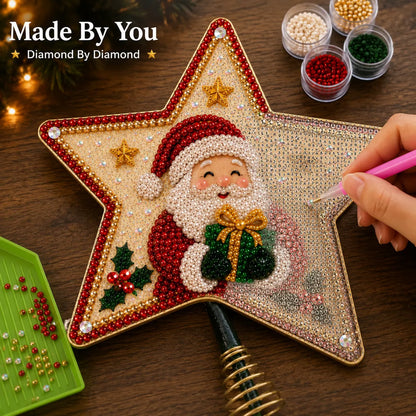 🔥Last Day 49% OFF - 🎄🎅Pearl Diamond Art Christmas Tree Topper Kit