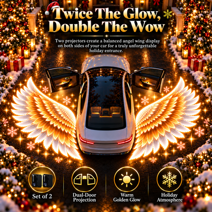 🎄 BUY 1 GET 1 FREE 🎁 Guardian Wings™ – Christmas Angel Wing Car Door Projector Lights (2-Pack) ✨