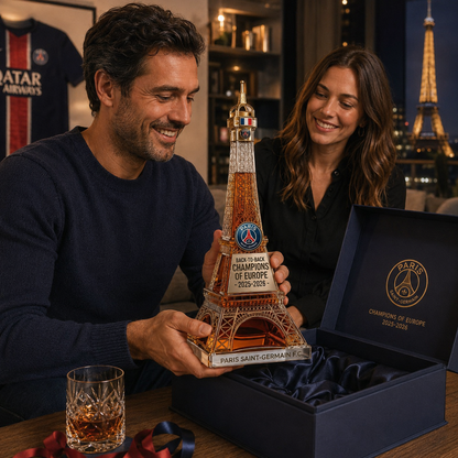 🎁🗼PSG Eiffel Tower Champions Trophy Decanter Whiskey Bottle