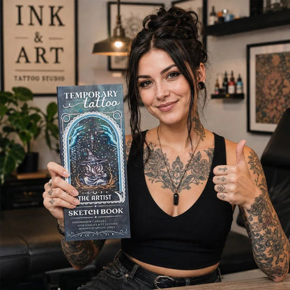 ✨Last Day 49% OFF🎨Temporary Tattoo Sketchbook – Tattoo Design Drawing Book