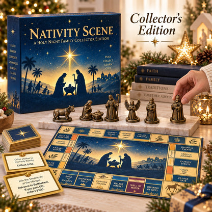 📜 Biblical Themed Monopoly Game | Detailed Nativity Characters, Perfect for Church Events & Family Holiday Memories