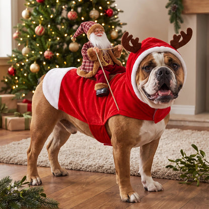 🎅 Christmas Dog Costume-Turn Your Dog Into Santa’s Funniest Christmas Ride! 🐶🎄