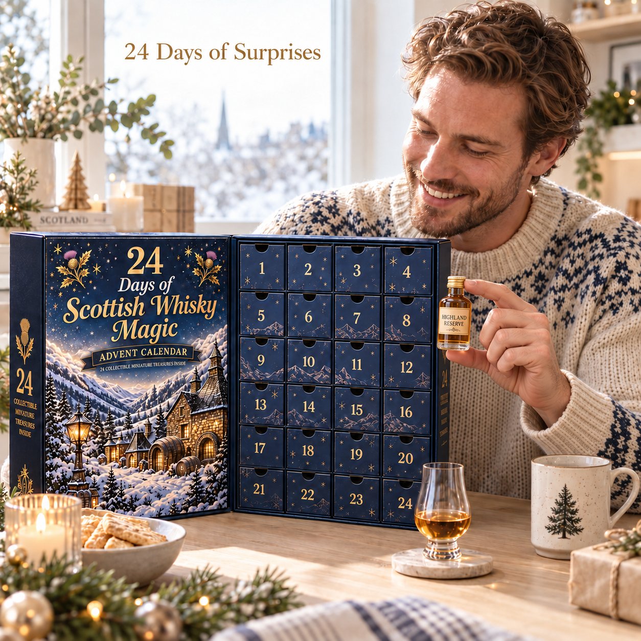 🥃Whisky-Themed Collectible Advent Calendar | 24 Surprises, Perfect Xmas Gift For Dads & Husbands