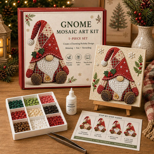 🔥💕Last Day 50% OFF -  🌸Gnome Mosaic Art Kit – Create Your Own Charming Handmade Masterpiece