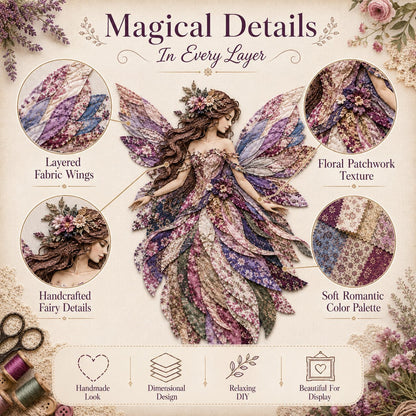 🧚‍♀️🌸 Premium Fairy Patchwork DIY Kit | Handmade Fantasy Wall Decor ✨