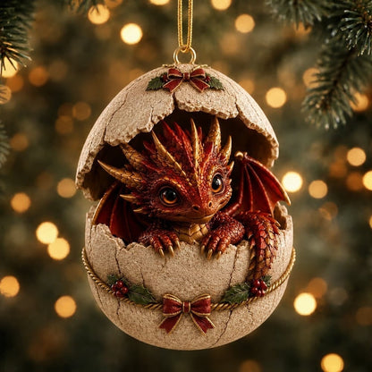 🐉🔥 Legendary Dragon Hatchling Egg Ornament