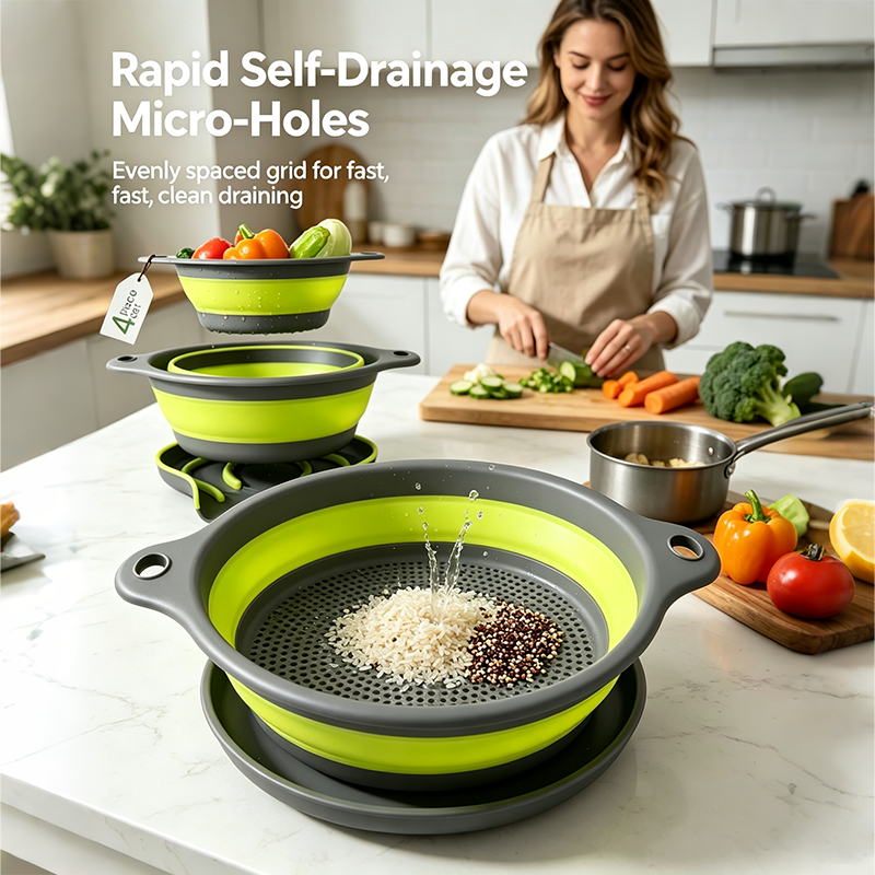 Colanders 3-Pack Sturdy Kitchen Strainer Set🥗 - image 10
