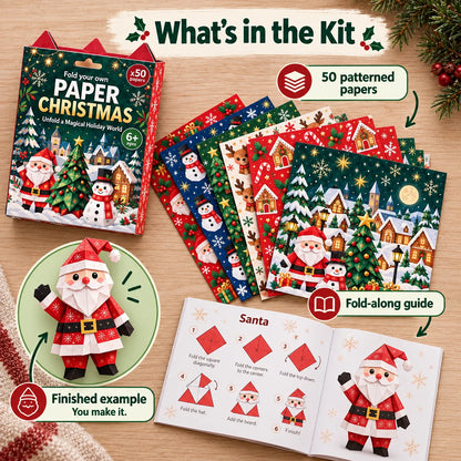 🎄✨ Create Your Own Christmas Magic – Easy 3D Layered Paper Craft Kit for Beginners