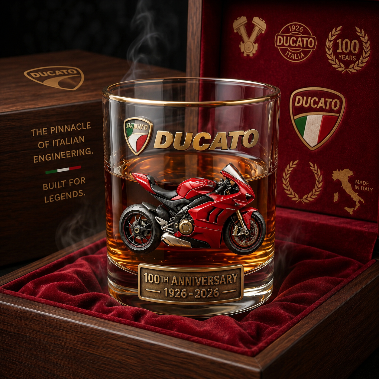 🍺Ducati 100th Anniversary Whiskey Glass