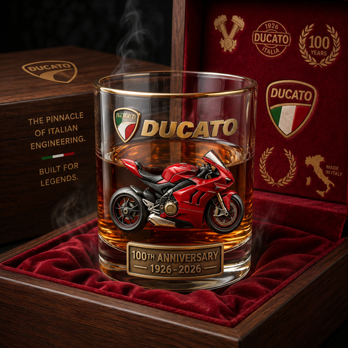 🍺Ducati 100th Anniversary Whiskey Glass