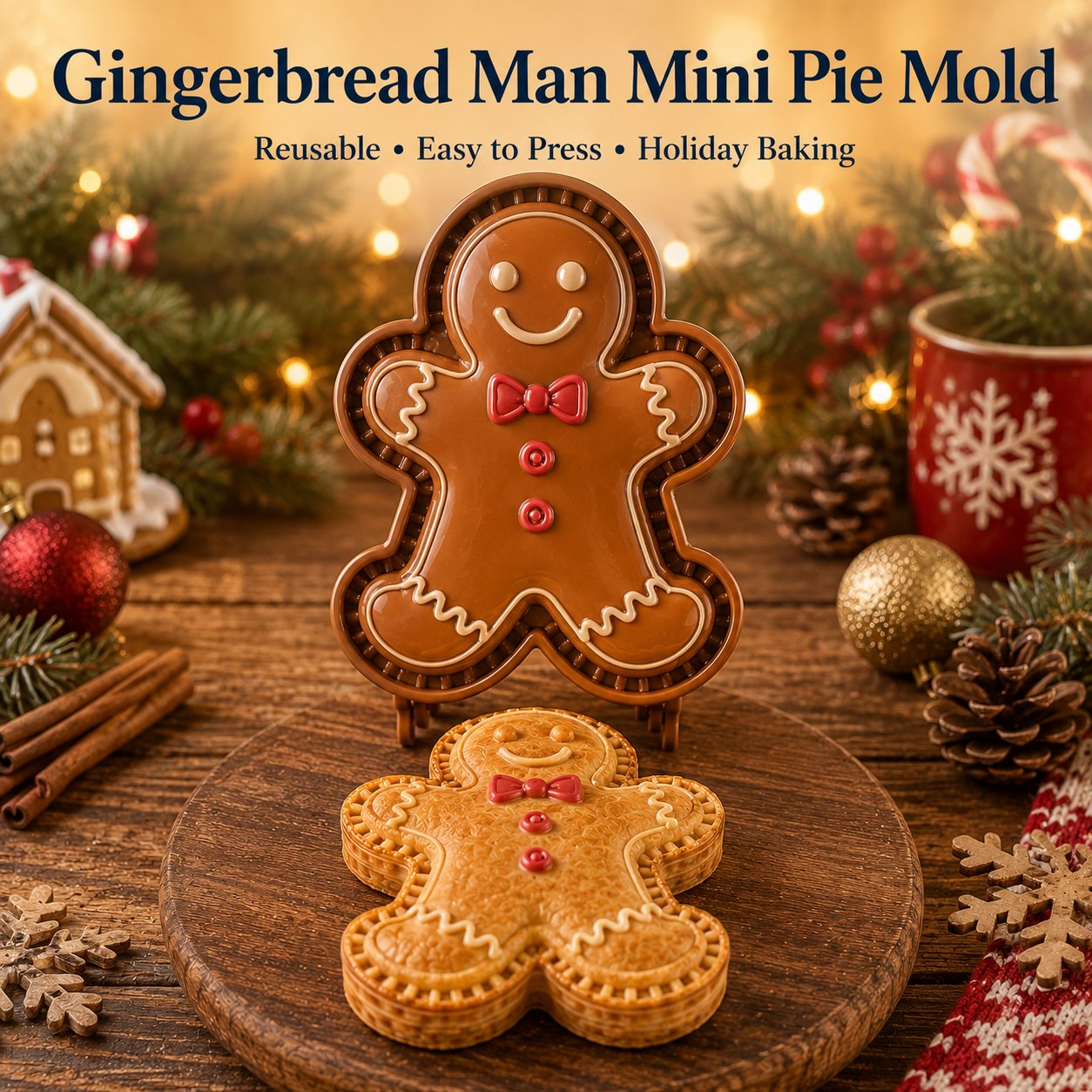 🔥😍 Letzter Tag: 49 % Rabatt – 🎄 Weihnachts-Mini-Pie-Formen-Kollektion mit 9 Designs | Wiederverwendbare Prägeformen für detailreiche Weihnachtsmann-, Schneemann-, Rentier-, Tannenbaum- & Festtags-Pies 🥧✨