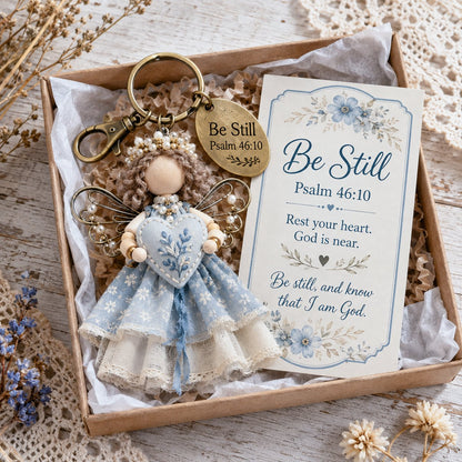 🪽 Faith Angel Keychain Gift Set - A Little Angel of Faith, Comfort & Love💛