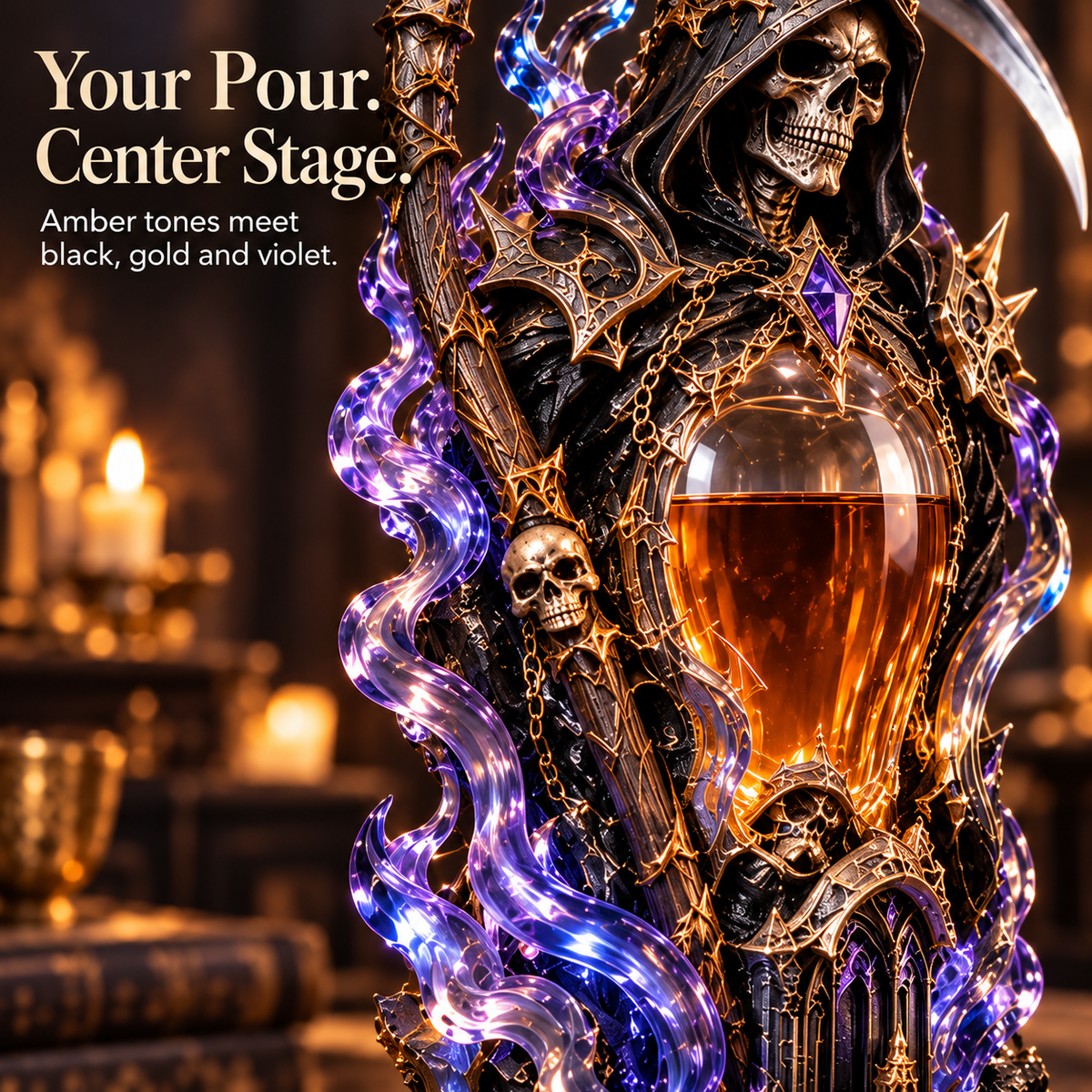 Grim Reaper Whiskey Decanter – King of the Dead Gothic Bar Decor