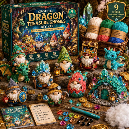 🧶💕 Cozy Gnome Crochet Starter Kit – All-in-One DIY Set with Video Guidance