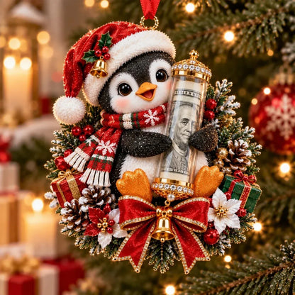 ⏳ Last Day 50% OFF – 🎄3D Christmas Money Plush Ornament | 13 Cute Animal Designs with Reusable Cash & Coin Holder 🎁
