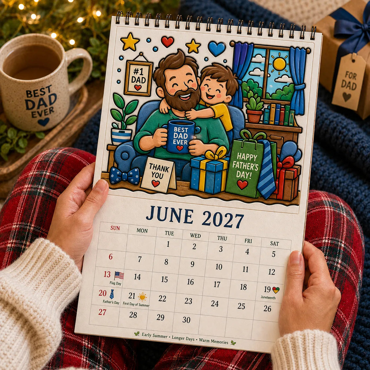 🎨Color The Year 2027: Trace-By-Groove Creative Calendar📅| Seasonal Guided Coloring Wall Calendar With Markers