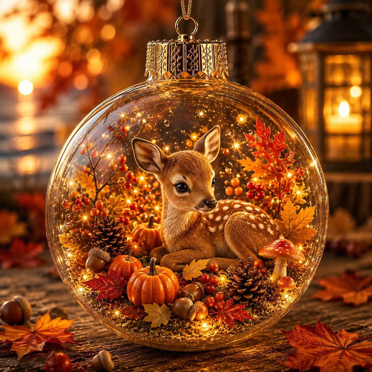 🍁Autumn Woodland Glow Ornament✨ – 8 Adorable Animal Styles