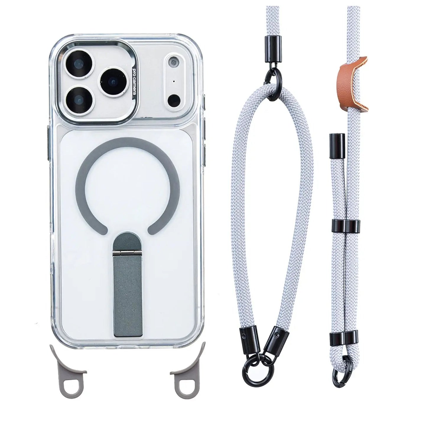 MagSafe Smartphone Case with Detachable Crossbody Neck Lanyard Strap