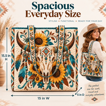 🎁 Handmade Native American Quilted Tote Bag