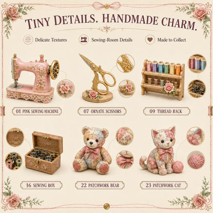 🧵24 Days Of Sewing Magic Advent Calendar | 24 Sewing-Inspired Miniatures for Craft Lovers, Quilters & Handmade Enthusiasts 🎁