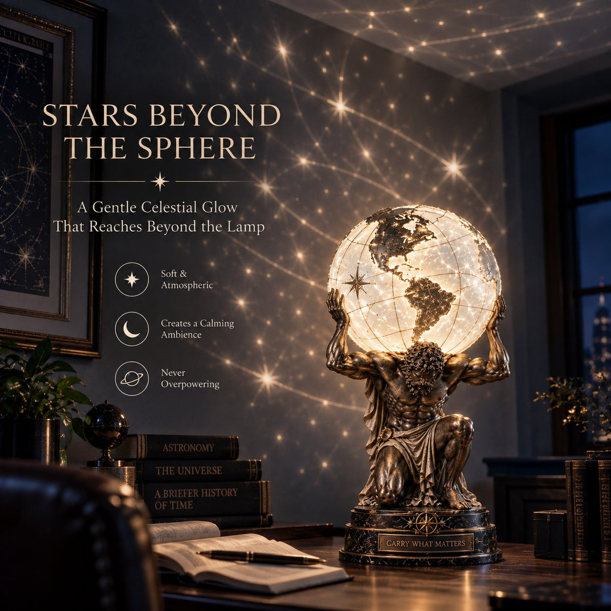🌍 Atlas Illuminated World Sphere Lamp🌌
