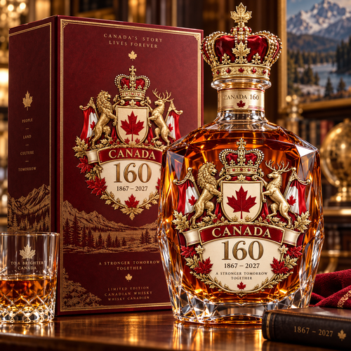 🍁🇨🇦 Canada 160 Collector Decanter 🥃✨