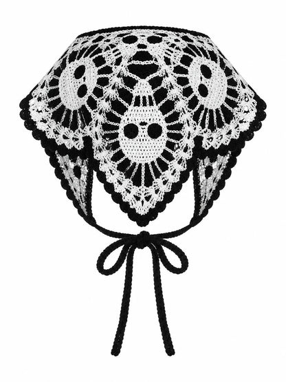 🎃 Halloween Style Deal – Boho Ghost Print Head Scarf 👻 Cute Seasonal Hair Accessory for Festive Looks 🦇