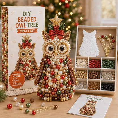 🔥HOT SALE 49% OFF🎁 🐾 Animal-Themed Beaded Christmas Tree DIY Kit🦊