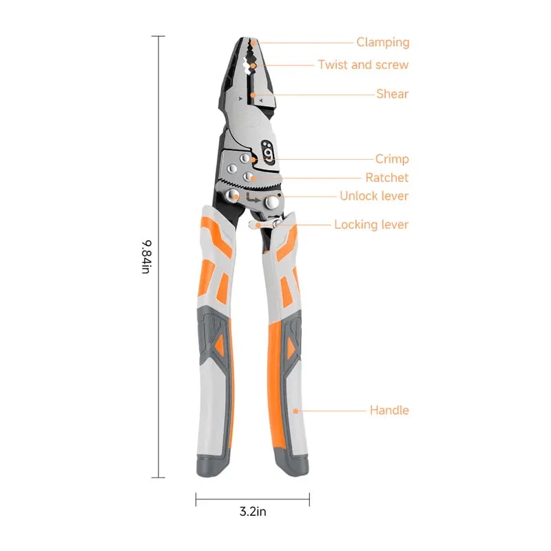 🔧 Self-Locking Ratchet Pliers – Secure Grip, Less Effort🔥