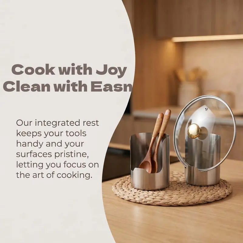 🍴✨ Sleek Stainless Steel Kitchen Utensil Holder – Durable, Rust-Resistant & Easy-Clean Storage