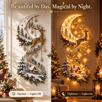Reindeer Under the Starry Sky™ – Cozy Christmas Cabin