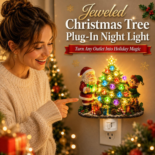 🎄 Jeweled Christmas Tree Plug-In Night Light