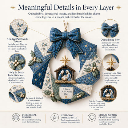 🎄 Christmas Fabric Wreath DIY Kit