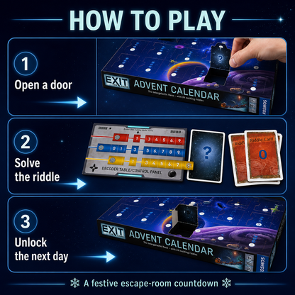 🎄 LAST DAY 49% OFF – 24-Day Cosmic Escape Room Advent Calendar🧩🚀