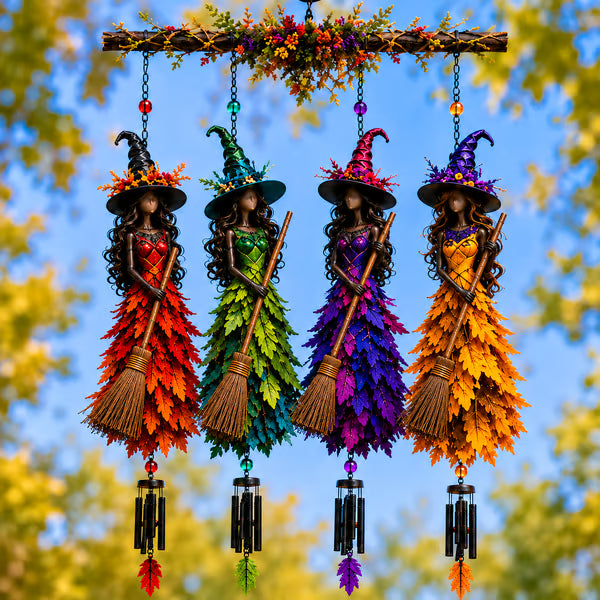 🧙‍♀️🍂 Halloween Witch Wind Chime Hanging Decor