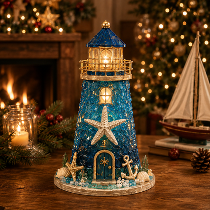 🎄Beginner-Friendly DIY Lighted Christmas Character Sea Glass-Style Lighthouse Kit Collection | Complete Kit with Sea Glass-Style Pieces, LED Lights & Step-by-Step Guide Included 💕