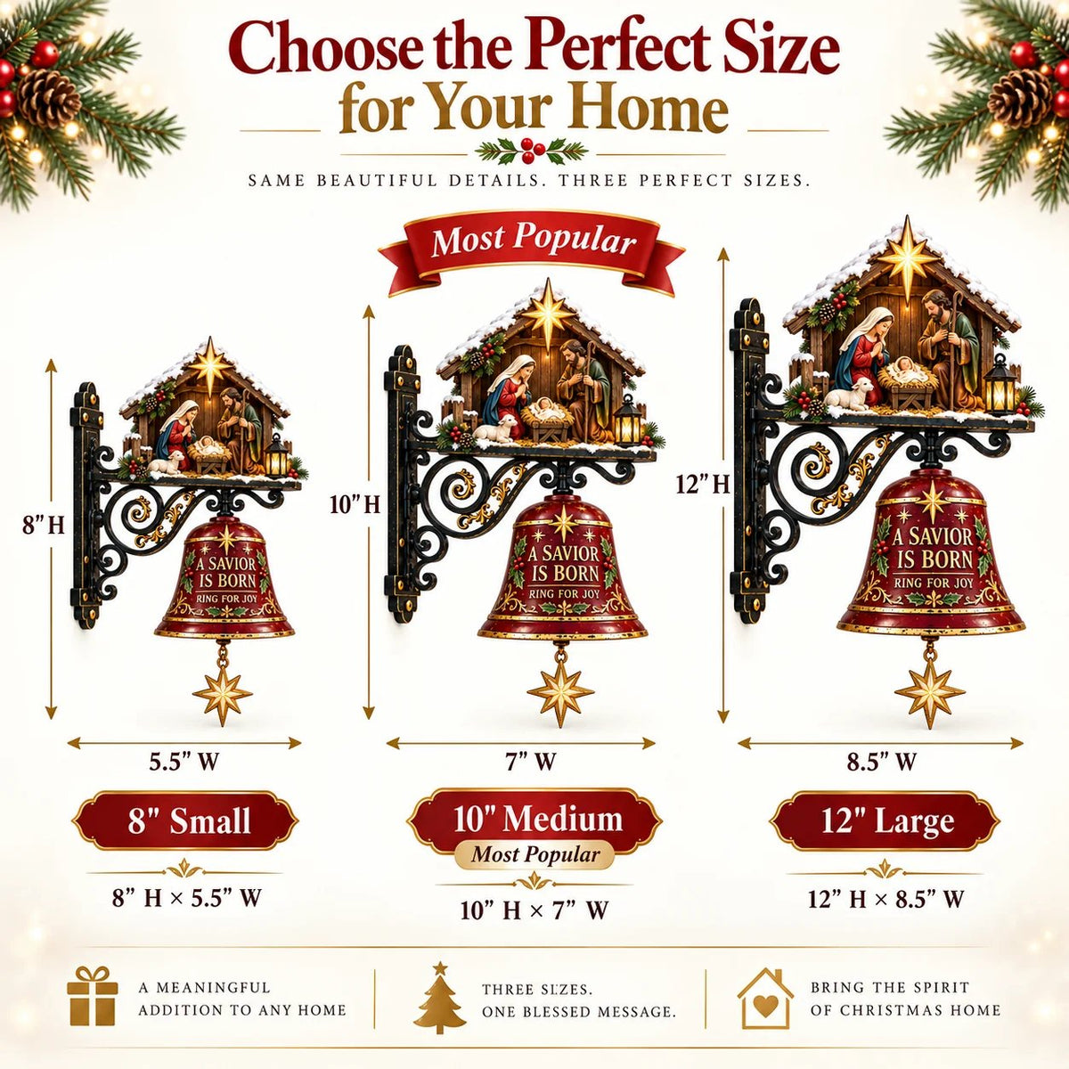 ✨ Jesus Nativity Christmas Door Bell