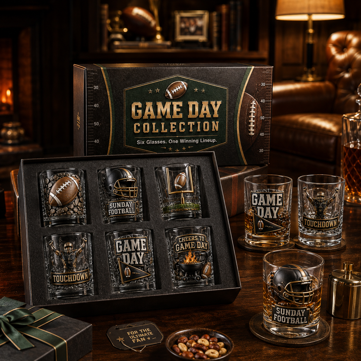 🏈 Game Day 3D Collector Glass Set