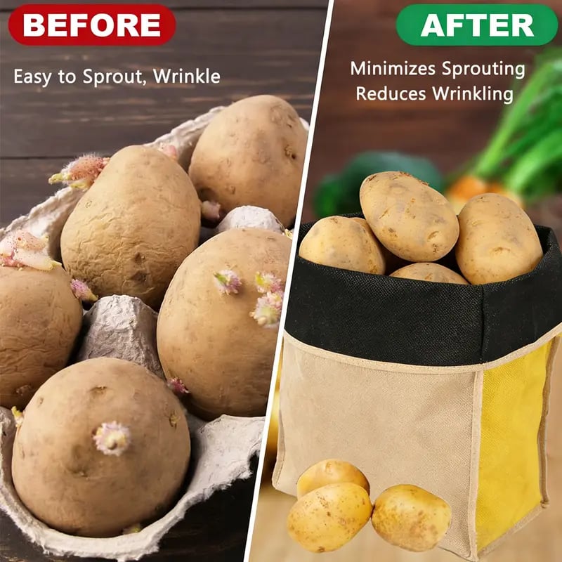 🎁LAST DAY 50% OFF- Reusable Self Sealing Potato & Onion Storage Bags