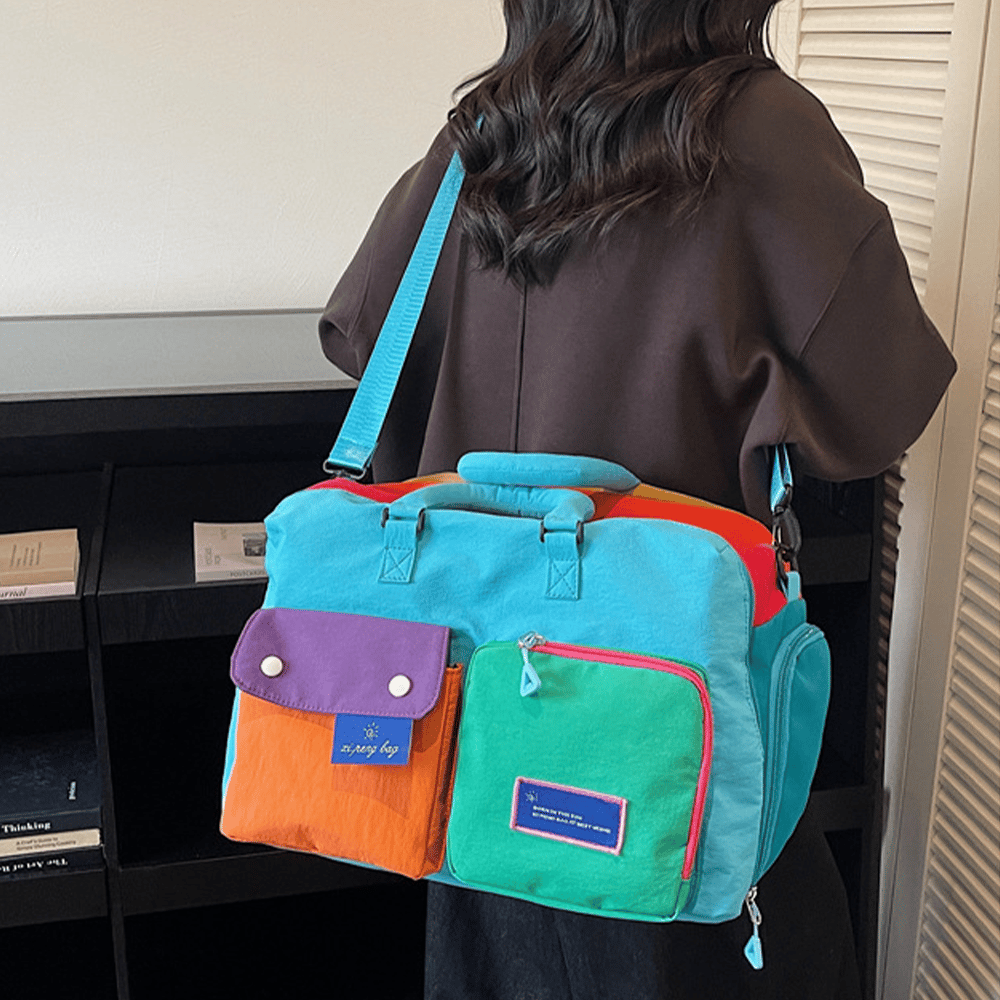 🌈 'Dopamine' Women's Portable Nylon Messenger Crossbody Bag