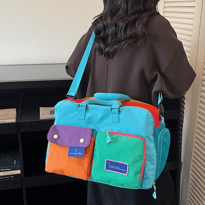 🌈 'Dopamine' Women's Portable Nylon Messenger Crossbody Bag