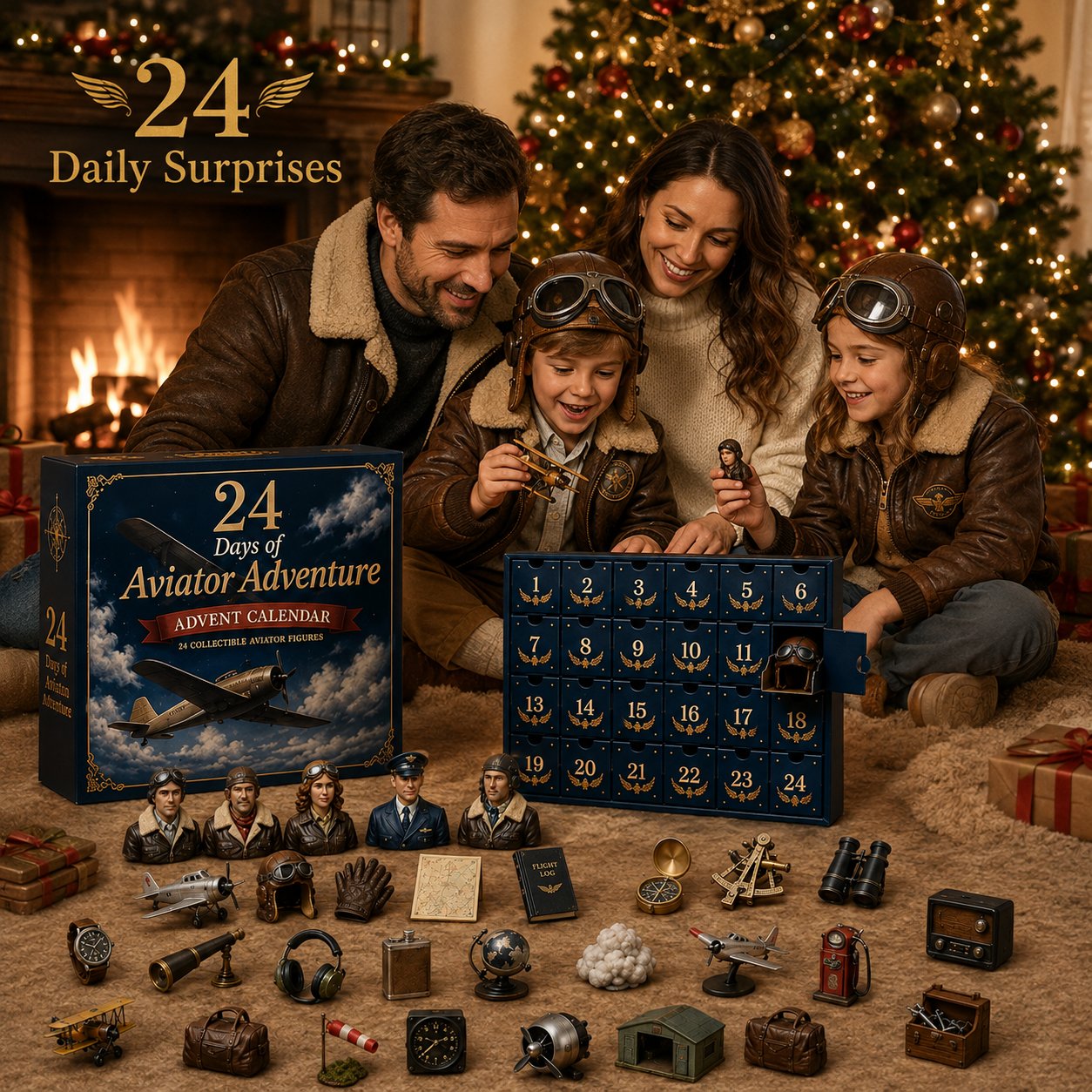 CHRISTMAS KICKOFF 49% OFF – 2026 Days of Aviator Adventure Blind Box – 24‑Day Festive Countdown, Aviator‑Themed Collectible Figures Blind Box – Gift For Aviation Lovers