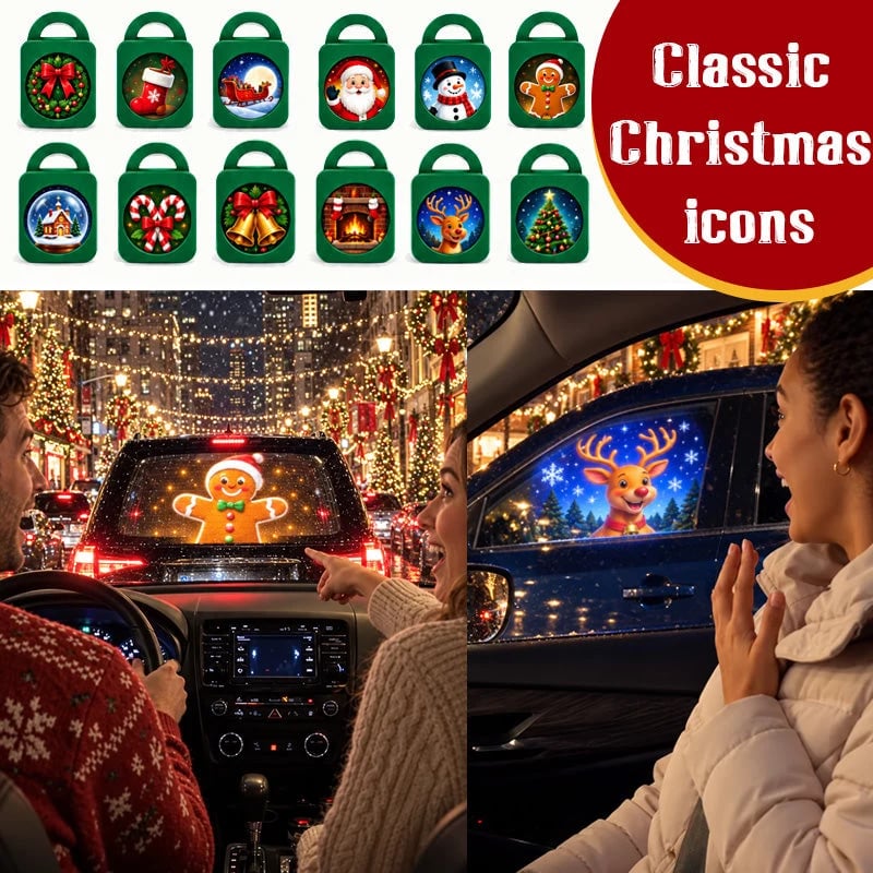 🎅🌠🎄 Merry Ride Christmas Car Projector Light – 5D Festive Projection Effect！！！